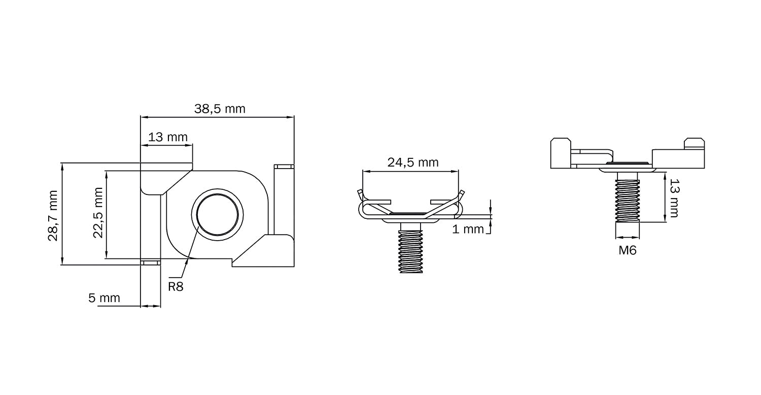 Clip pour STAS faux plafond: Idéal pour installer cimaises en suspension.