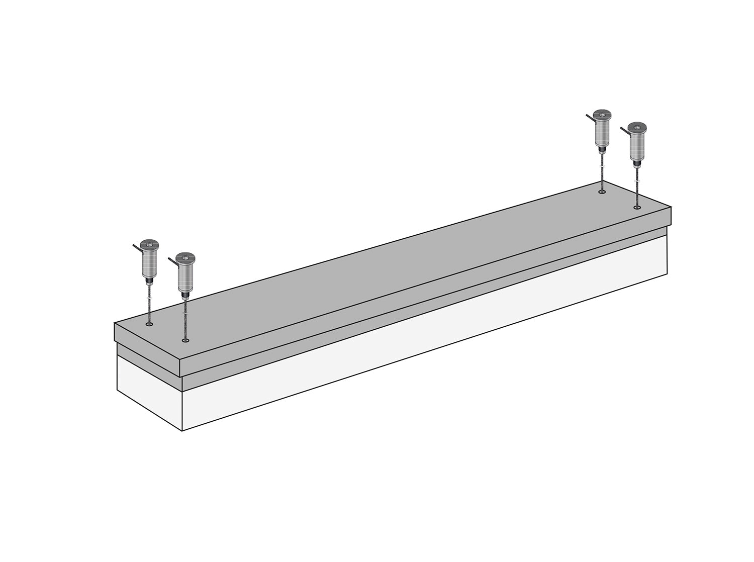 STAS kit: système sûr et simple pour suspensions multiples.