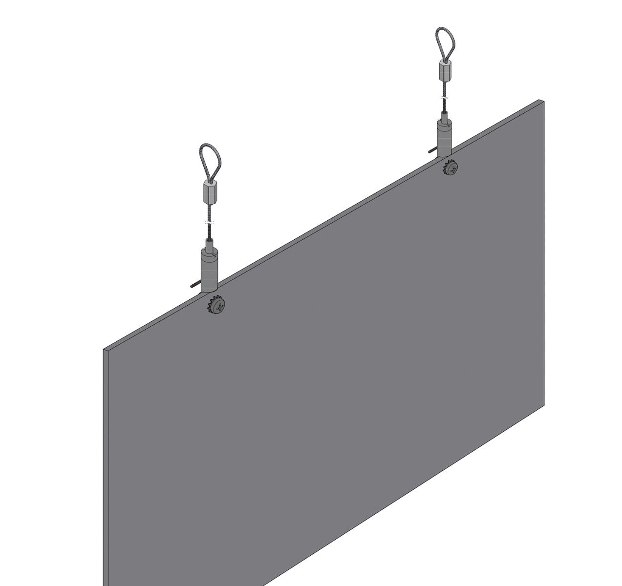 STAS systèmes de suspension ajustables pour panneaux et objets, crochet 10mm, charge 25kg.