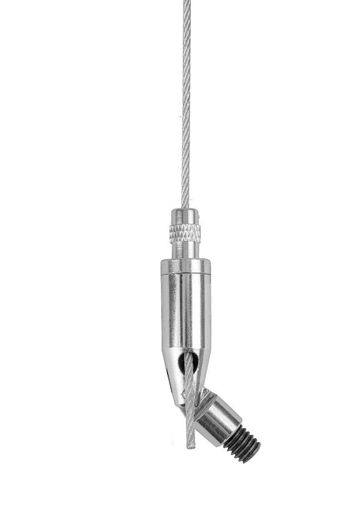 STAS suspension avec crochet filetage M6 et câble acier.