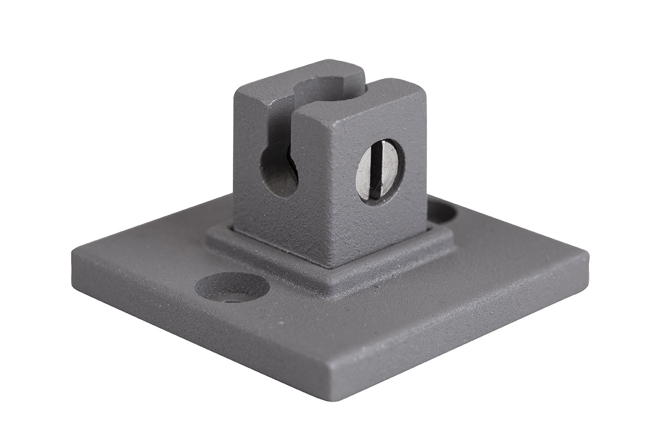 STAS qubic pro: Fixation polyvalente en aluminium, idéal escaliers et surfaces inclinées.