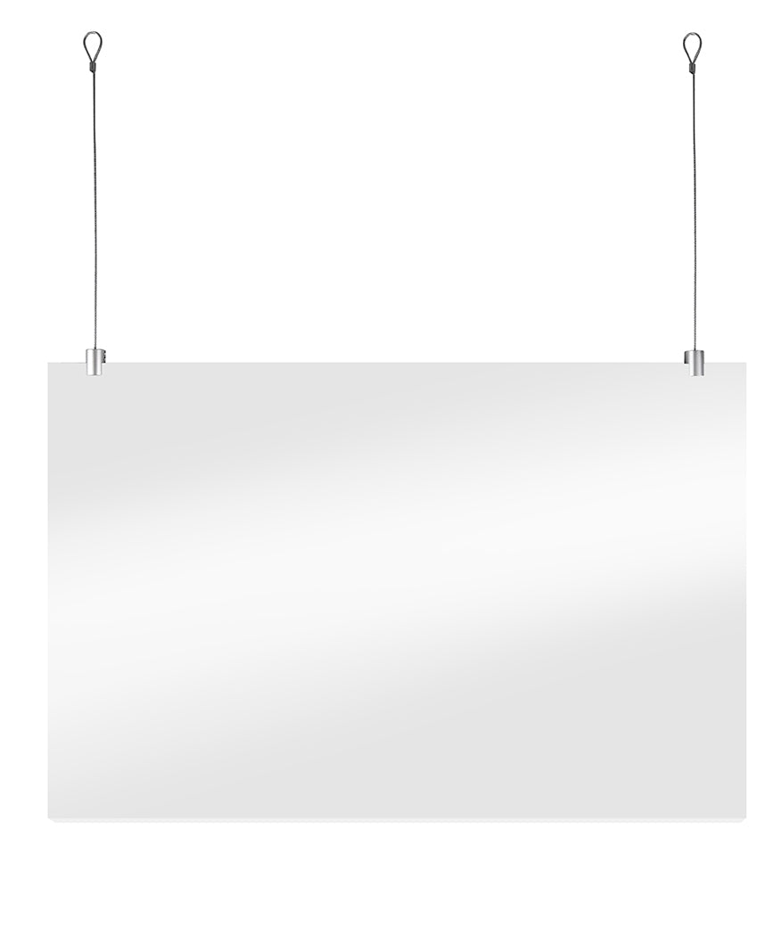 Kit de suspension d'écran au faux-plafond idéal pour écran en plexiglas.