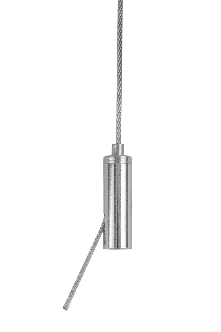 STAS suspension: câble acier réglable 2m, plafond rapide, charge max 25kg.