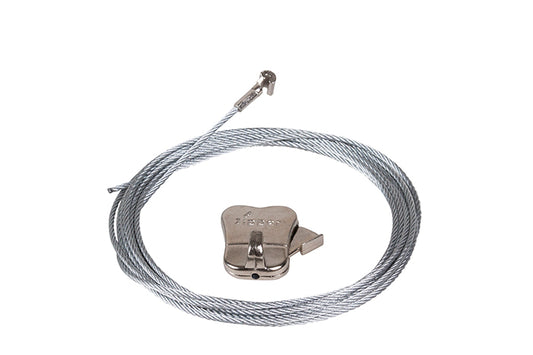 Pour poids jusqu’à 20 kg: STAS cobra + câble en acier + STAS zipper
