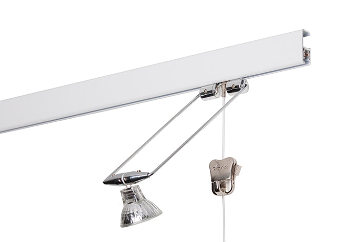 STAS multirail  - avec éclairage, blanc 200 cm (kit installation inclus)
