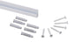 STAS j-rail max blanc 150 cm + Kit installation inclus