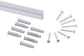 STAS j-rail max blanc 200 cm + Kit installation inclus