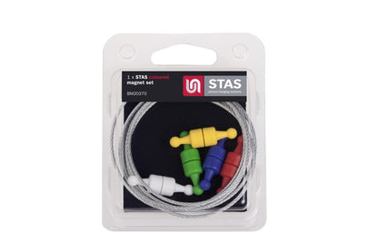 STAS magnet set - crochets magnétiques avec 10 aimants de couleur en néodyme.
