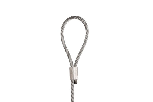 STAS cable acier avec boucle pour cimaise tableau, charge 20 kg, compatible crochets.