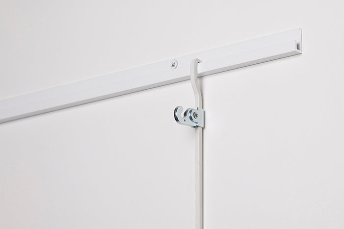 STAS j-rail max tige 4x4, conçue pour cimaise j-rail max, alu ou blanc, sans crochet, 40 kg max.